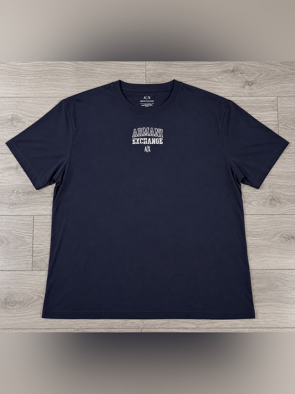 Armani Exchange A|X Men’s XXL 2XL Navy Blue Logo Graphic T-Shirt